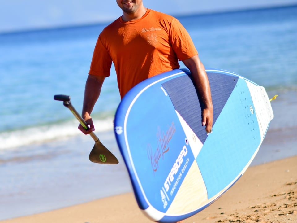 Man with standup paddleboard