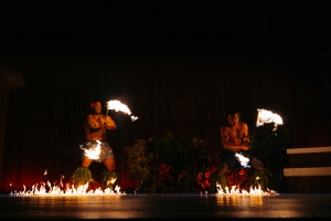 fire dancers