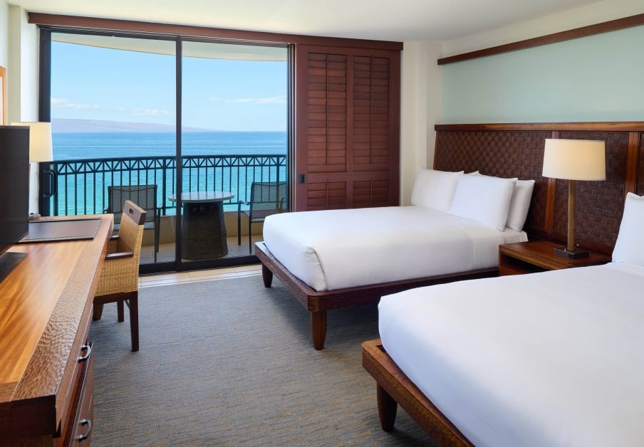 Hotel room with ocean view