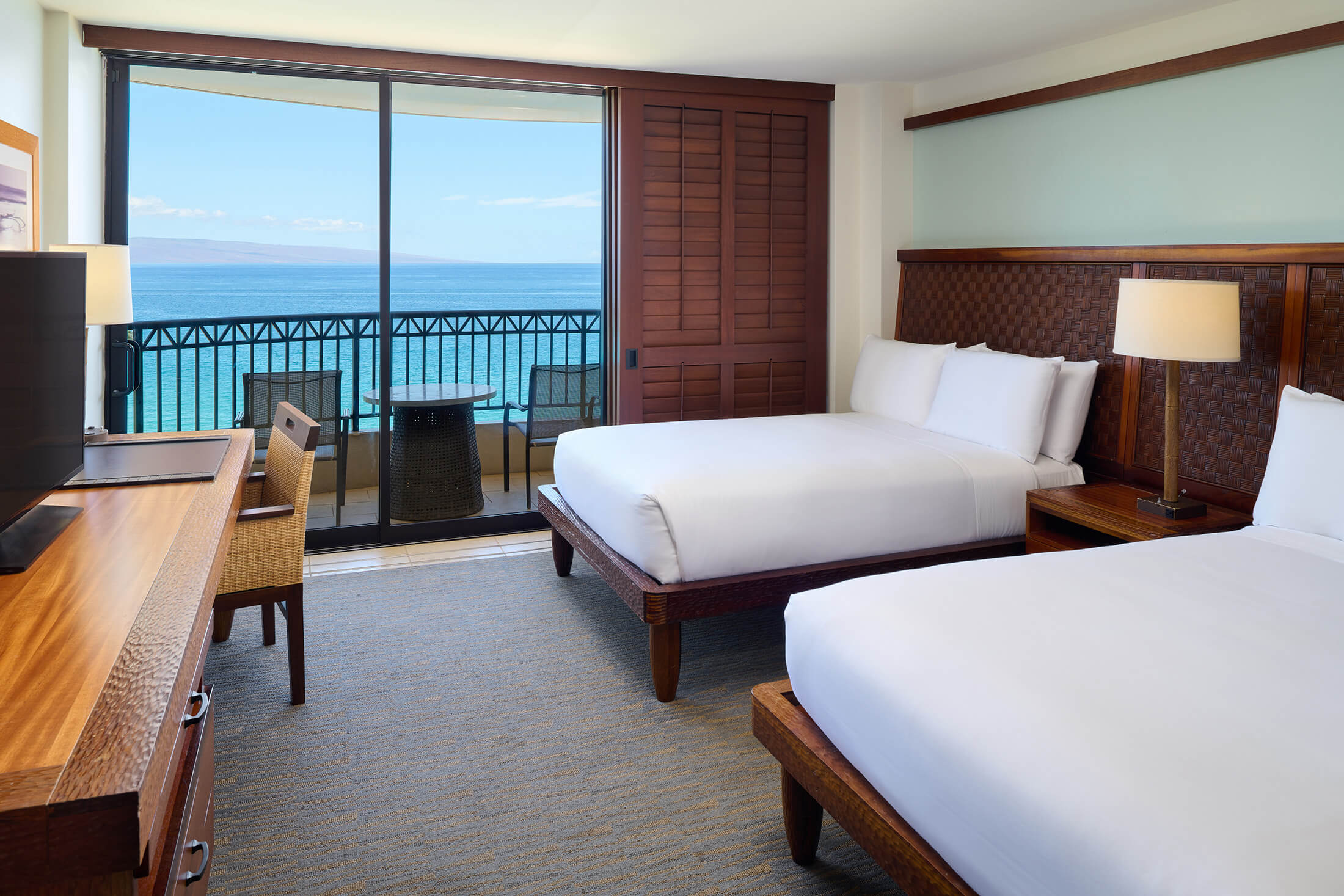 Hotel room with ocean view