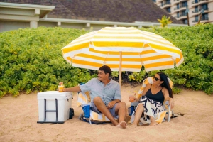 Beach Chairs and Umbrella
