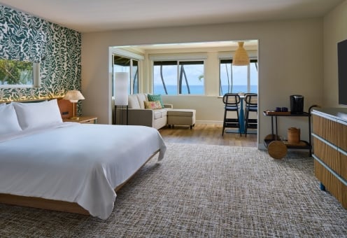 Oceanfront kind bed junior suite