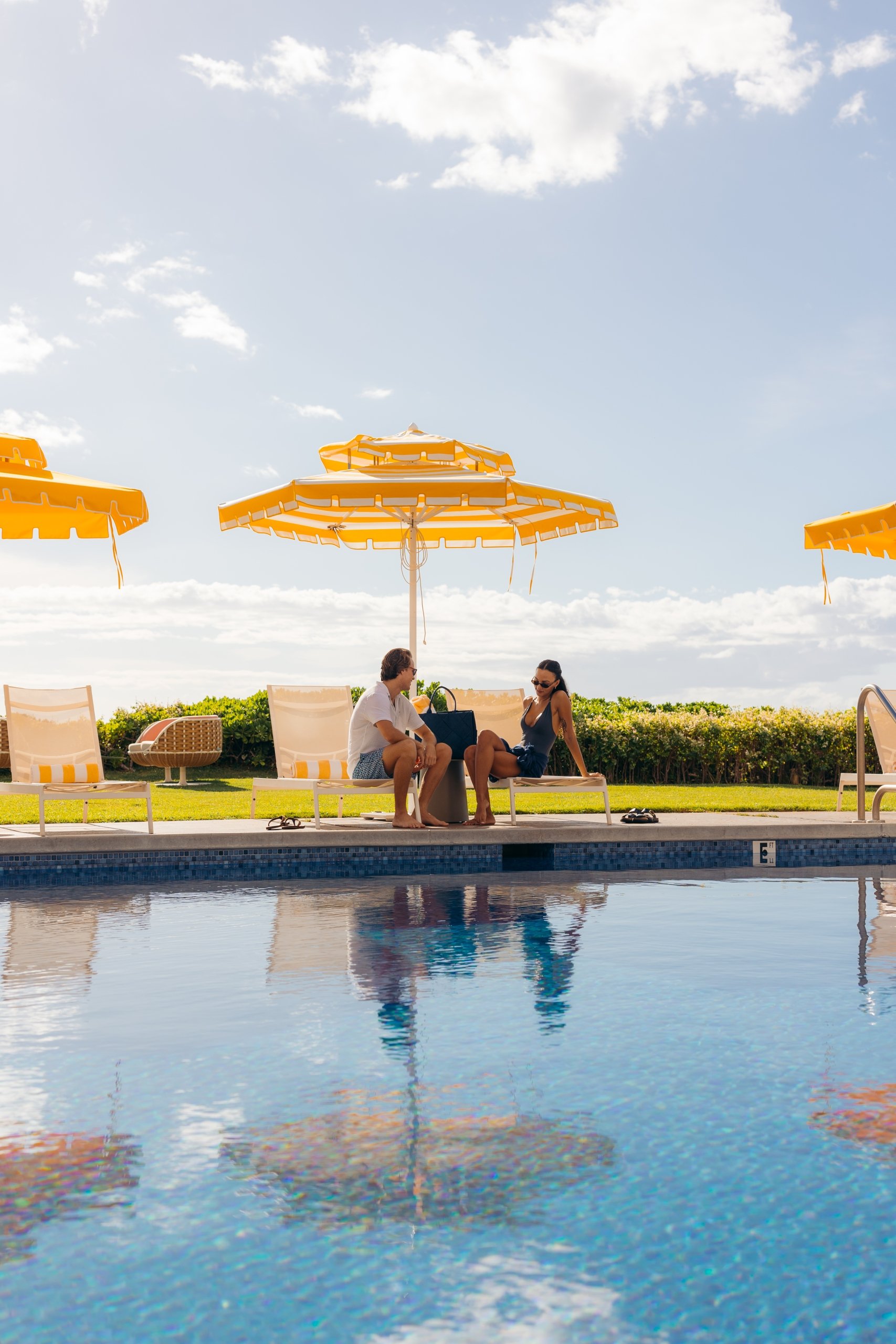 Couple at pool