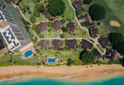 Royal Lahaina Bunglow Aerial View